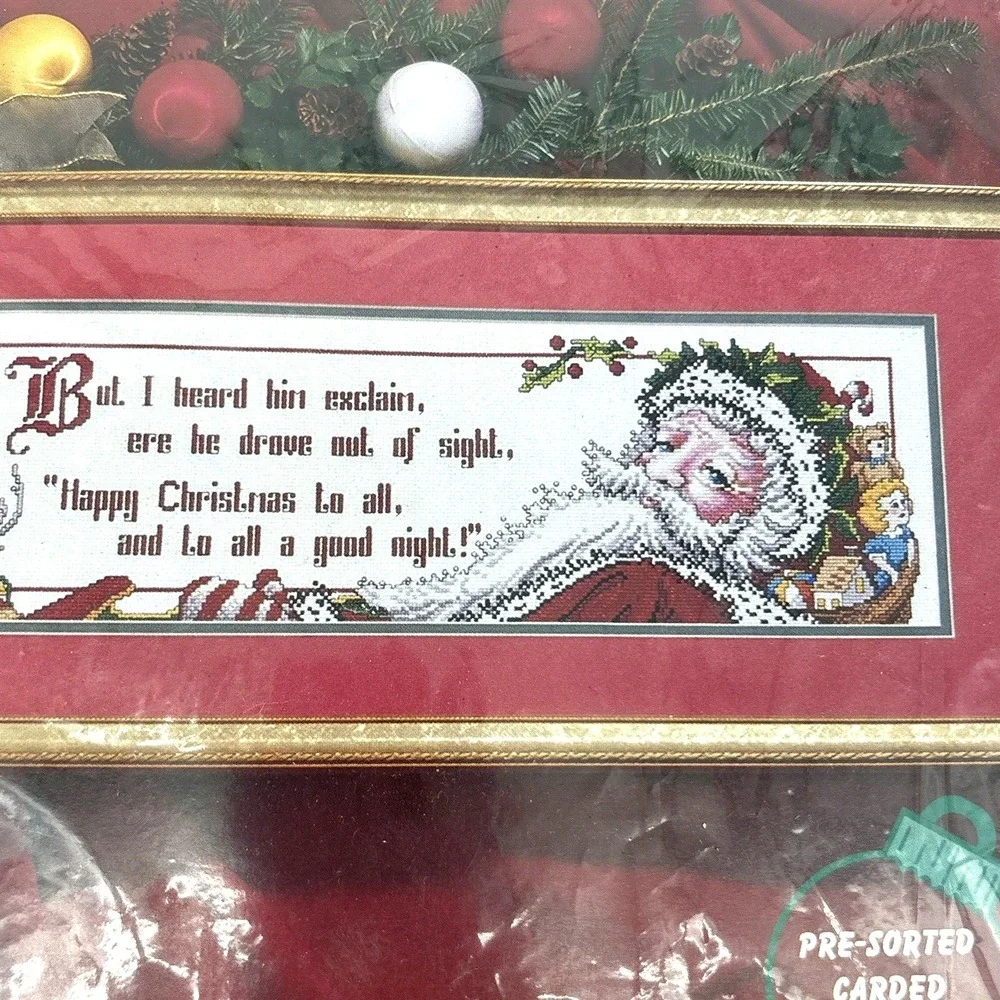 Janlynn Christmas Cross Stitch #13-222 Santa And To All A Good Night 1996 24